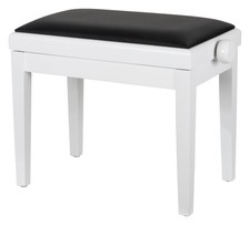B-WARE Klavierbank Klavierstuhl Pianobank Auflage Bank Klavierhocker Weiß