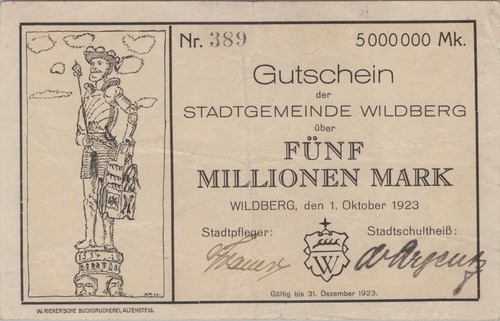 Notgeld wildberg 1923 - wildberg,