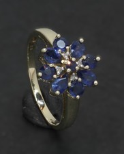 Cluster-Ring 9 Karat Gelbgold
