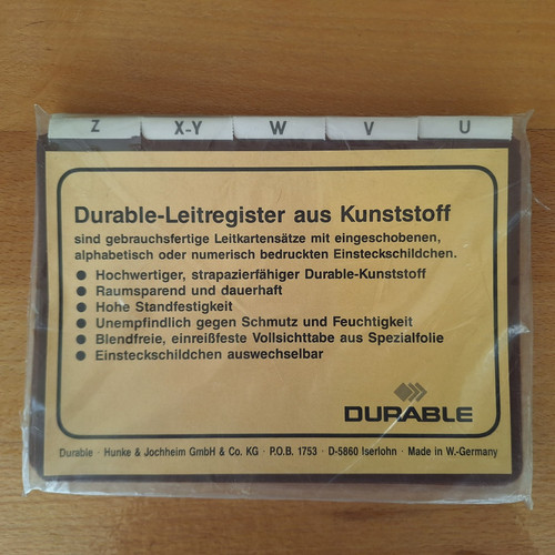 Durable leitkarten quer - durable, a5