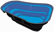 Ubbink Fertigteich Start komplett Schwarz 750 Liter Teichschale