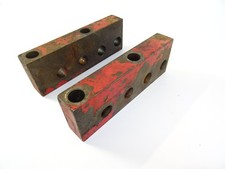 2 x Lochschiene für Zugmaul Anhängerkupplung von Fahr D133 N Traktor