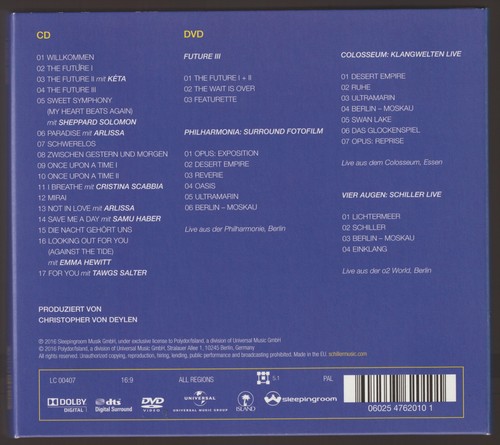 Ltd deluxe dvd schiller - deluxe, cd+dvd