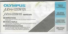 Olympus Kleinbild Autofocus Kamera Fotoapparat Mju zoom 105 Gebrauchsanleitung