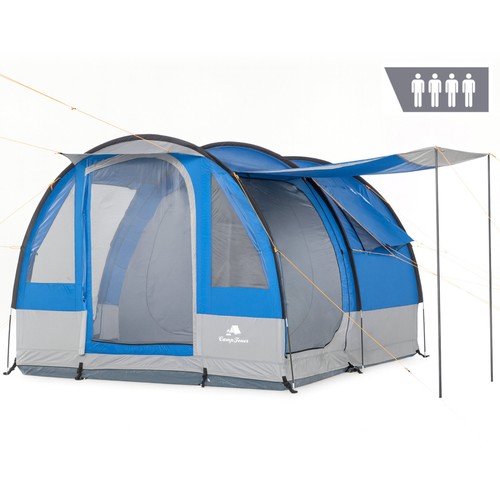 Zelt für personen blau grau - 4,
