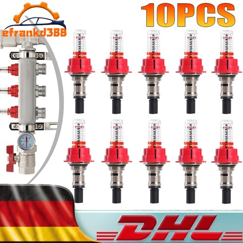 10x flowmeter fußbodenheizung - flowmeter,