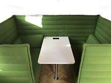 * Vitra Alcove Cabin Highback , Chrom * Sofa + Kissen * Grün * Mit Tisch *