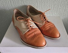 Halbschuhe aus Leder Farbe Beige-Rost Damen von KMB Gr. 39