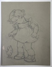 1940 Mädchen Vogel Kleid