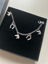 Armband Bettelarmband Silber Mädchen Pferde Und Hufeisen Neu