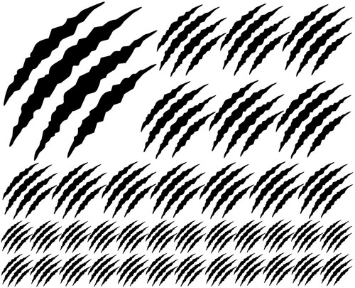 19x monster kralle sticker - monster,