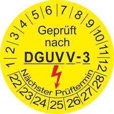 Prüfplaketten Geprüft nach BGV A3 NEU = DGUV V 3 Ø: 20mm 500 Stück 5061-22