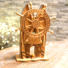 Spieluhr Holz Boot Lenkrad Paddel Schiff