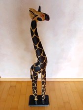 Giraffe Skulptur Holz Afrika  ca. 100 cm Handarbeit