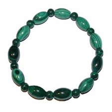 Malachit armband oliven form - malachit,