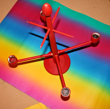 Adventskranzständer rot 60er Jahre 40 cm hoch vintage sehr selten wie abgebildet