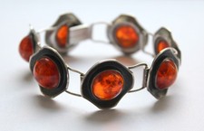 Armband Silber 835 Bernstein