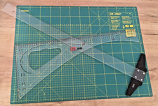 OLFA -Schneidmatte A3+Großes Schneiderlineal PRYM+Zeichenschiene Marabu MXF 70