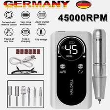 Elektrische Nagelfräser 45000 U/min Tragbarer Nagelfeile Maniküre Profi Pediküre