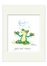 Passepartout Bild Frosch Yoga