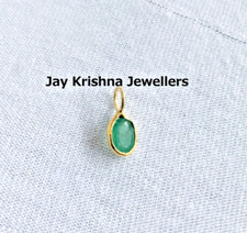 14K Gold Smaragd Edelstein