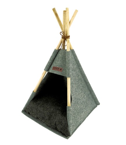 Tipi tierzelt aus filz holz - tipi,