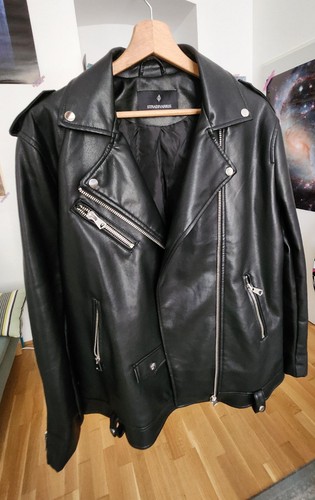 Oversize kunstlederjacke - oversize,