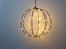 LED Kugel Ball Leuchtball extra warmweiß Lichterkette Batterie Timer außen Deko