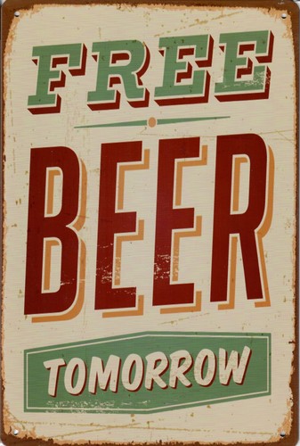 Blechschild free beer 20x30cm - blechschild,