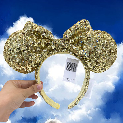 Ohren mickey gold pailletten - mickey,