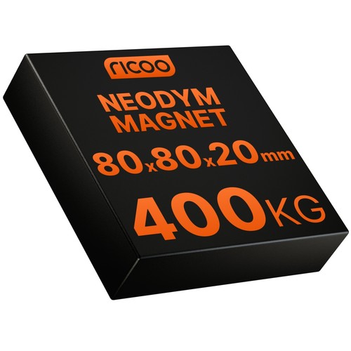 Power neodym magnet 80x80x20 - magnet,