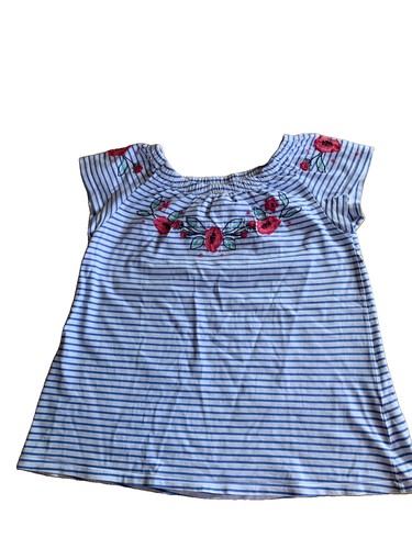 Tshirt mädchen blau weiß - tshirt, mit