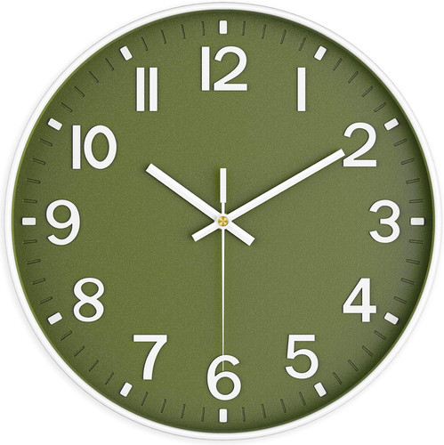 Olivengrün wanduhr 20cm - wanduhr,
