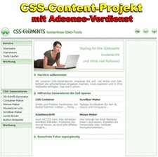 CSS-Content-Projekt mit Adsense-Verdienst - PHP-Script
