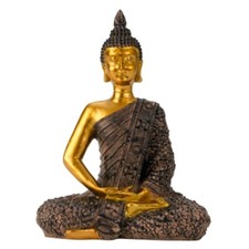 Thai Buddha sitzend Gold Meditation Feng Shui I2064