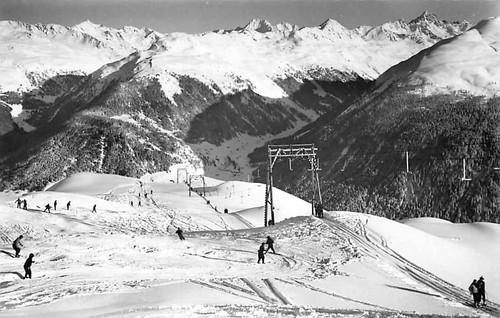 Davos skigebiet strela - strela, schweiz