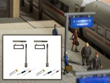 MU N-A00478 - Moderne Zugzielanzeiger Einfach Ausleger 2x - Spur N - NEU