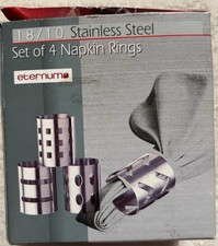 Eternum 4er Set Serviettenringe, Edelstahl, Neu und OVP