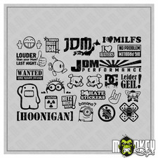 25tlg JDM Drifter Aufkleber