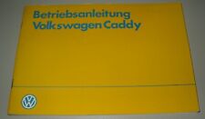 Betriebsanleitung VW Caddy I