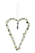 Herz Perlen-Draht-Herz Deko Hänger Hängedeko Metall Orient Shabby Brocante