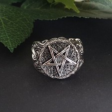 Pentagramm Silberring 925