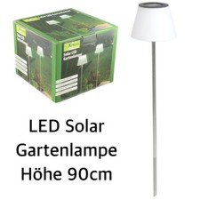 LED Solar Gartenlampe außen Höhe 90cm Garten Terrasse Balkon Wegeleuchte IP44
