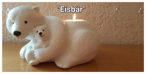 Teelichthalter eisbären - teelichthalter,