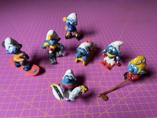 7x Schlümpfe Schleich Sport