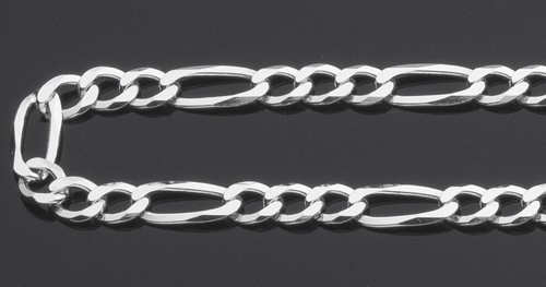 Silberkette figarokette 2mm - silberkette, 4,2mm