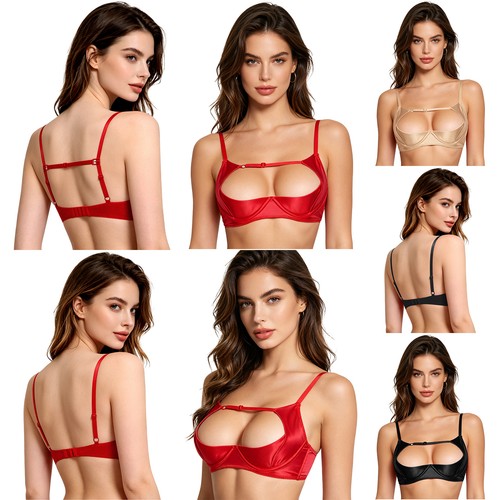 Damen satin cup - bh, push-up