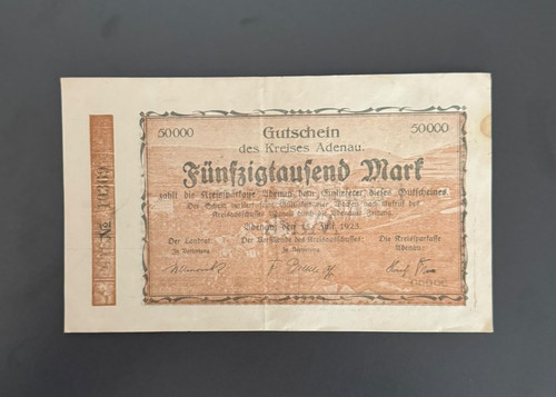 Notgeld adenau tausend - adenau,,