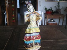 Paolo Marioni Keramik Skulptur Columbina Commedia dell´Arte 34 cm hoch limitiert