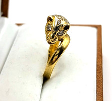 Vintage Panther Ring 750 Gold